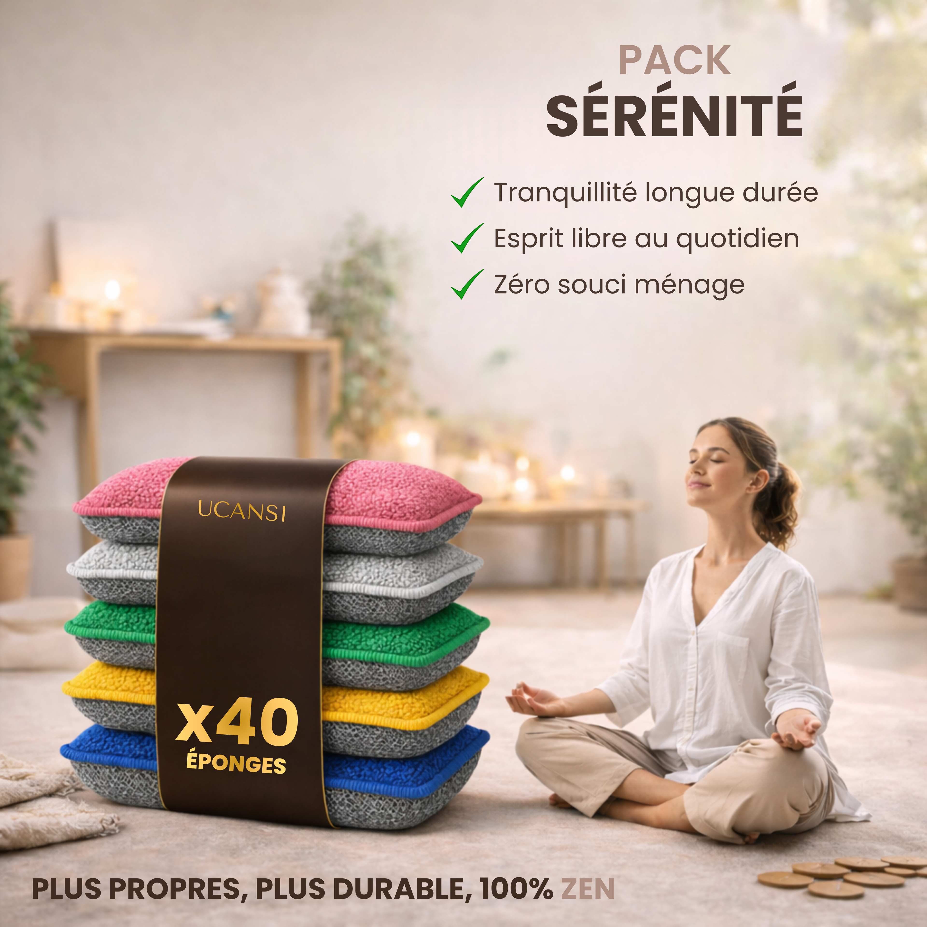 Pack Sérénité – 40 Éponges